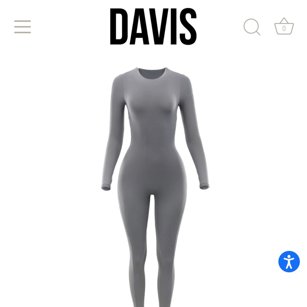 Davis Active - Backless Long Sleeve Jumpsuit Steel